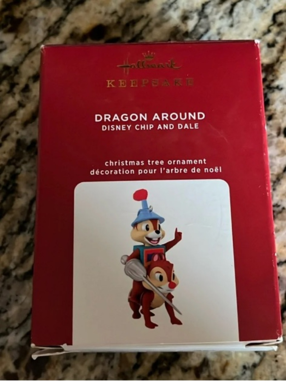 Hallmark Keepsake "Dragon Around" Disney Chip and Dale Red Christmas Ornament